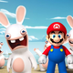 Not real art from Mario + Rabbids Kingdom Battle. This is in fact a Photoshop by Kotaku’s Riley MacLeod. Rabbids image via Wikia. Mario image via Wikipedia.